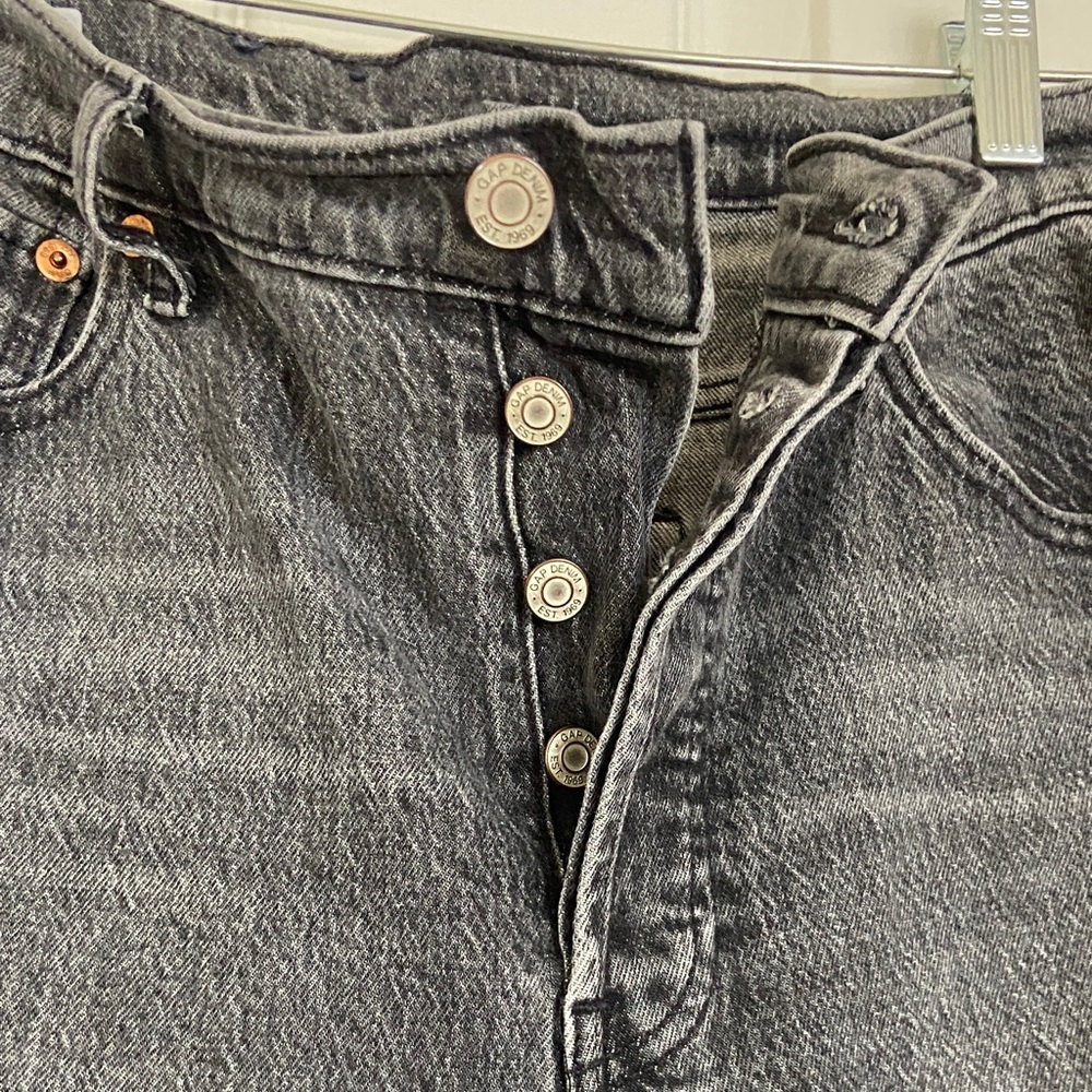 GAP Gray Cheeky Straight High Rise Jeans - Picture 3 of 7